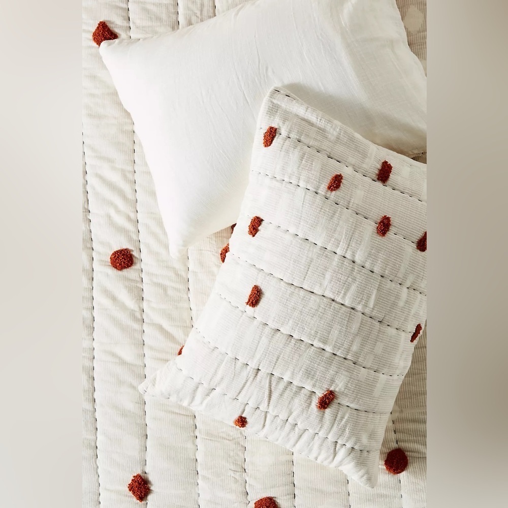 Anthropologie Mesa Tufted Shams, Set of 2 NEW
